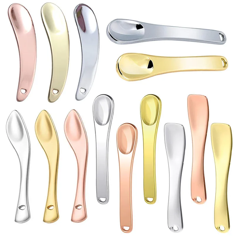 Mini Makeup Spatula Skin Care Cosmetic Spoon Reusable Applicator Beauty Tool Scoop For Facial Cosmetic Face Cream Home Salon Eye