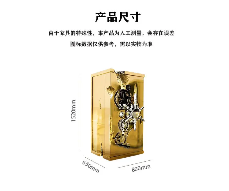 Boca Design large safes box for Watches/Jewelry/Money stainless steel silver-plated polished millionaire silver luxury safe