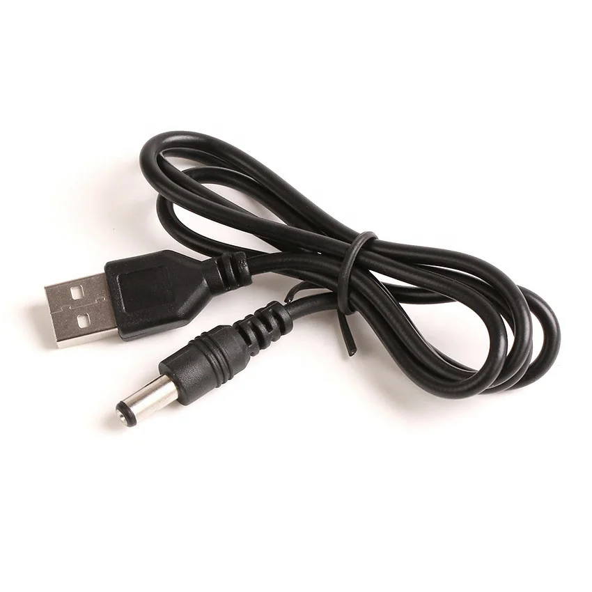 80cm DC5.5mm Power Cable USB to 5.5mm*2.1mm 5V DC Barrel Shaped Jack Power Cable Power Cords Extension Cord