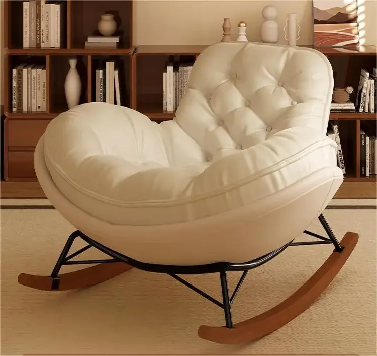 Wholesale Hot Sale Fabric Sofa Sets Rocking Chair Velvet Waiting Lounge Accent Furniture Living Room Chairs