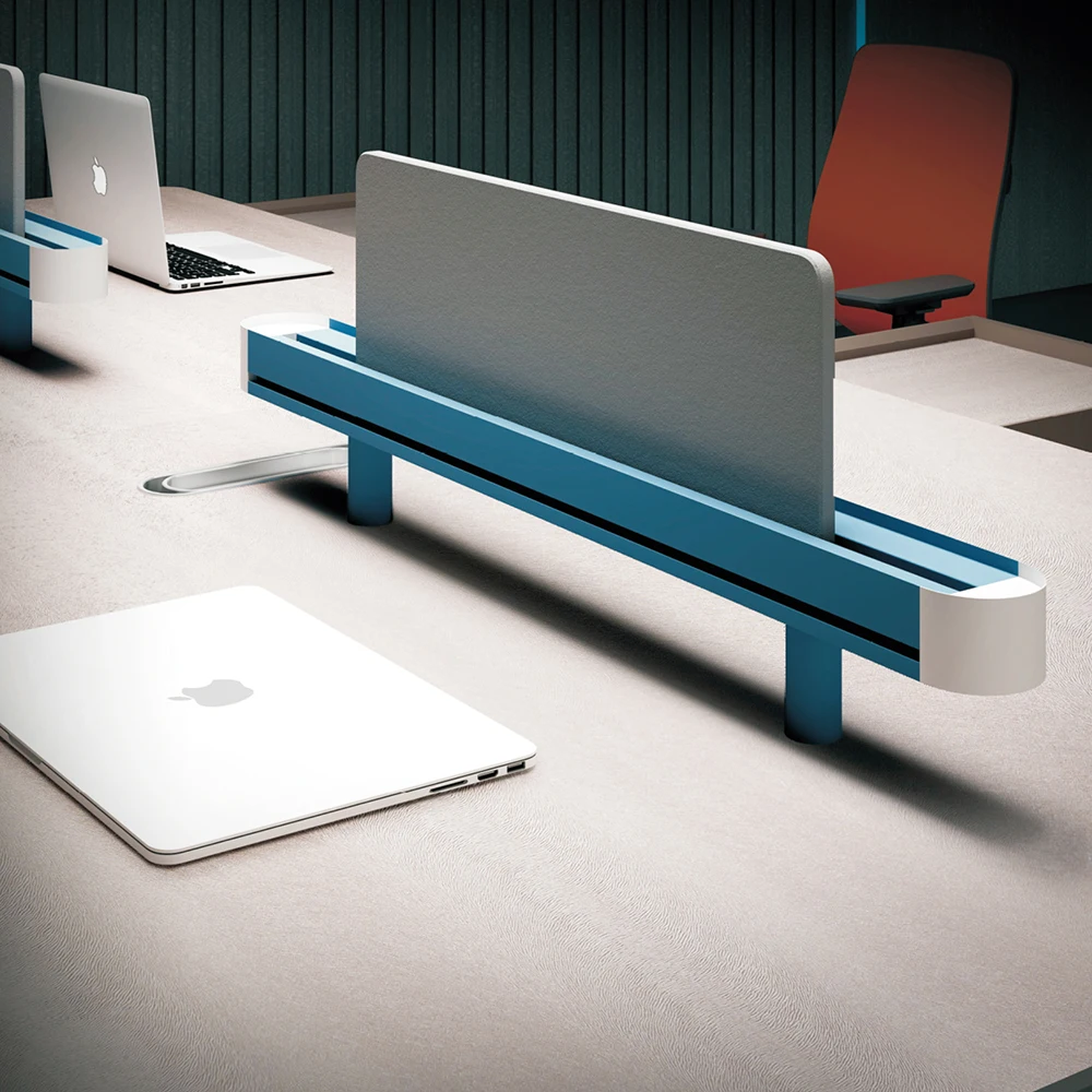 Customizable Commercial Furniture MFC 4 Person Modular Extendable Workstation Office Desk Furniture With Side Cabinet