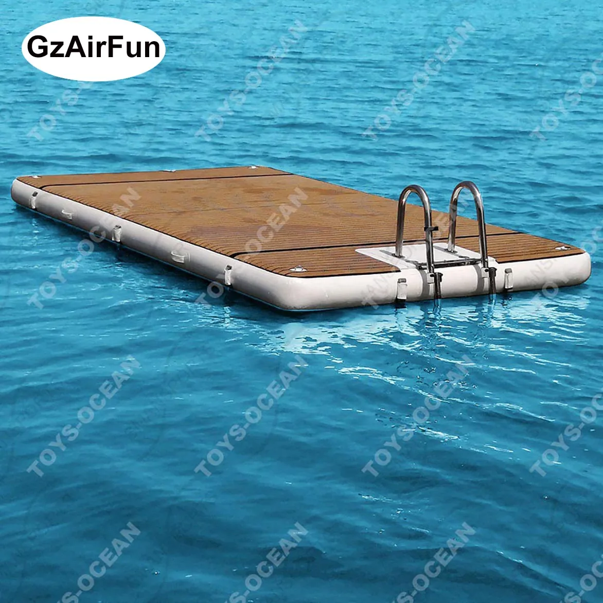 Factory Custom Wholesale Drop Stitch PVC Teak Foam Inflatable Swim Platform Floating Dock