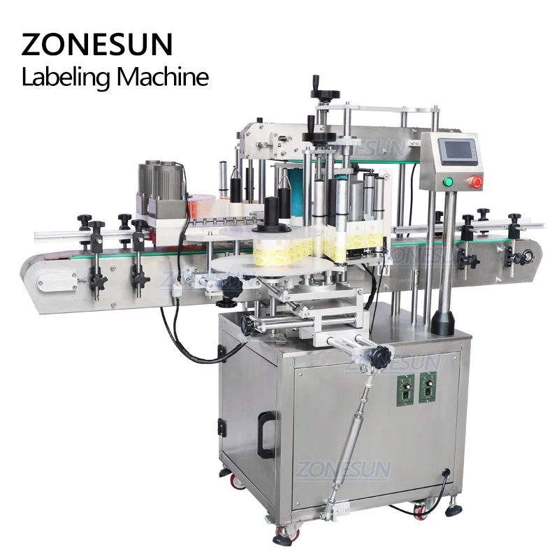 ZONESUN ZS-TB300V автоматическая наклейка плоская бутылка двусторонняя маркировочная машина для квадратных бутылок
