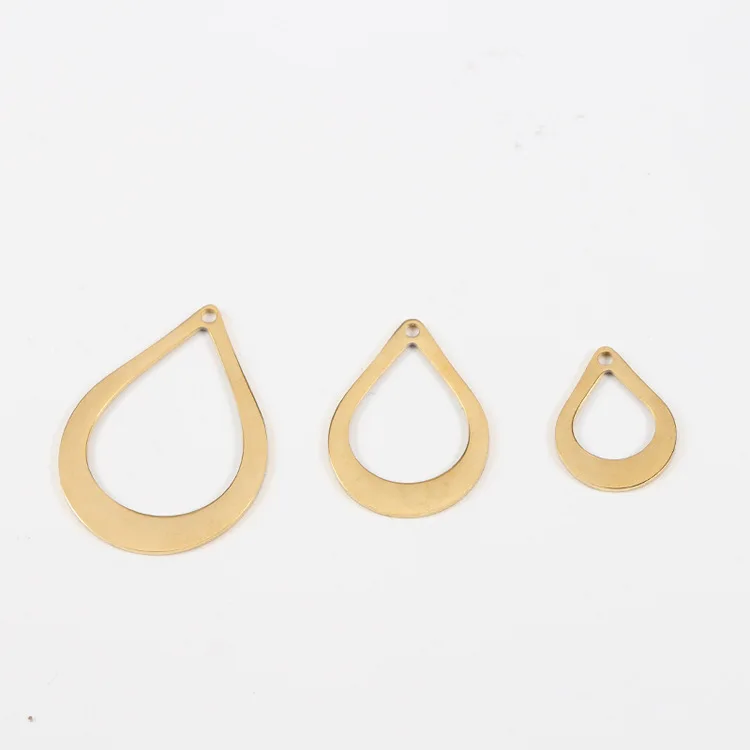 Wholesale Cheap DIY Jewelry Charms Pendants Stainless Steel Waterdrop Charm Jewelry Teardrop Pendants for DIY Necklace Making