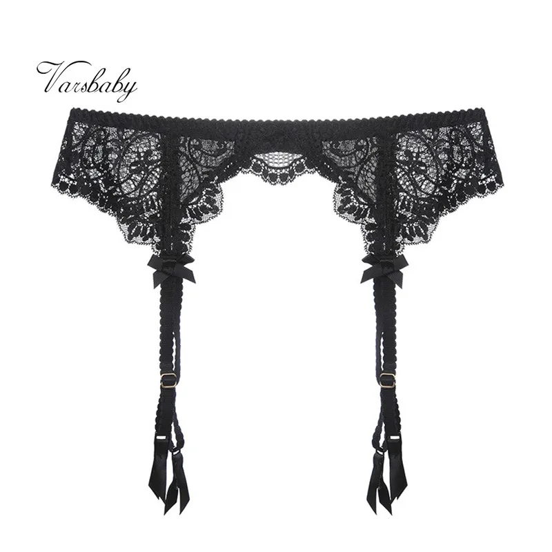
Varsbaby ladies sexy floral lace underwear transparent bow breathable garters for women 