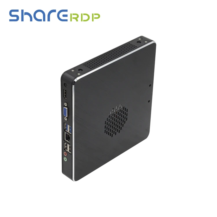 SHARE Hot Selling Cheap Mini PC Quad Core Cele-ron J4125 4 Nic Mini PC CE FCC Rohs 6USB Mini PC J4125
