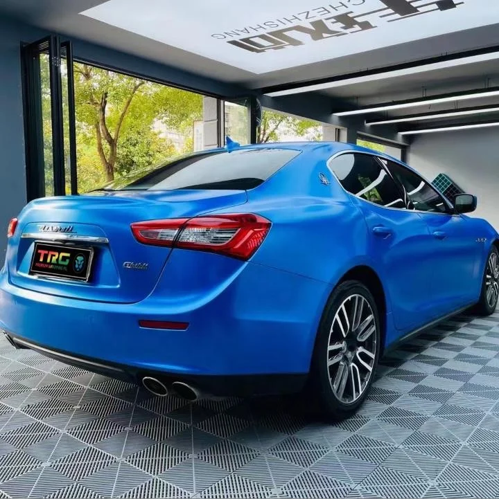 Wholesale sales of high quality PVC car color film electrolight metal deep blue vinyl protective film