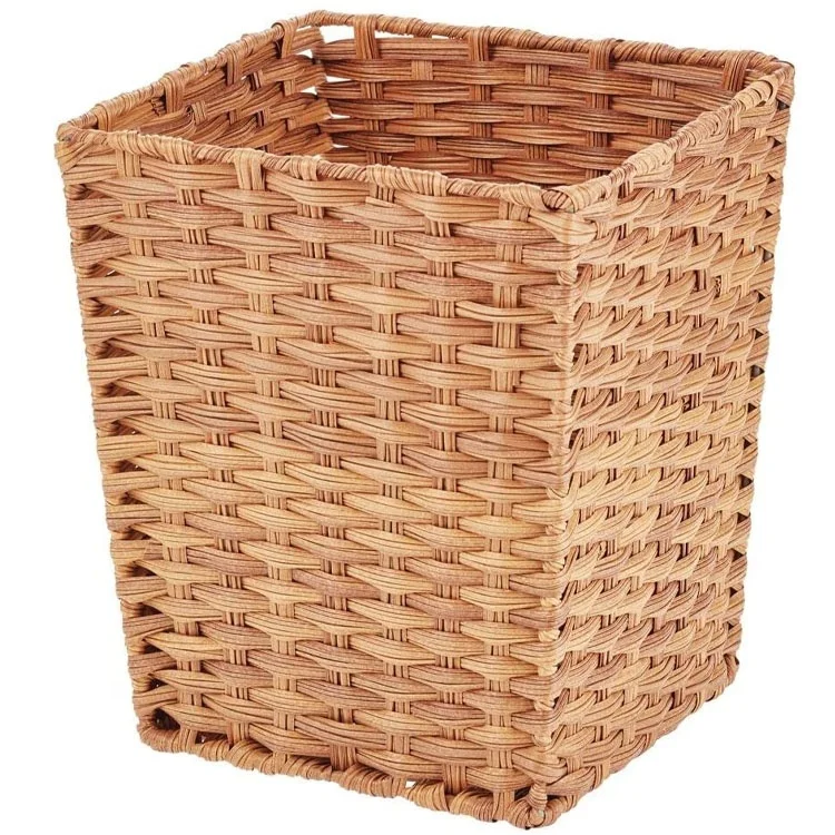 Home Wholesale Customized Woven Trash Storage Can Wastebasket