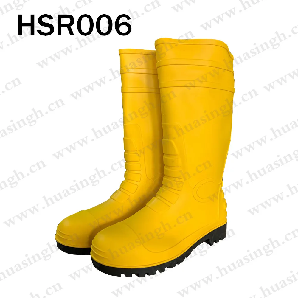 
XLY, low price factory industrial safety protective PVC boots multi-color knee high gumboots HSR006 