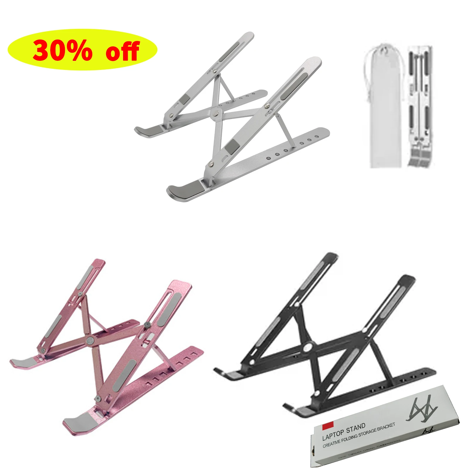 Переносная подставка для ноутбука Amazon, алюминиевый держатель для ноутбука с регулируемой высотой, для Macbook и ноутбуков