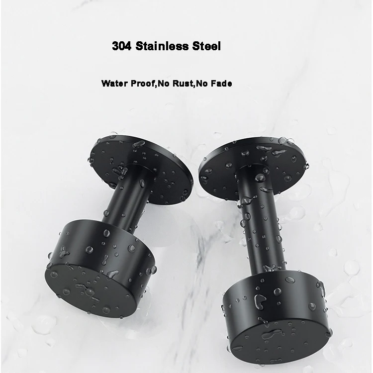 Hotel Bathroom Small Door Stop Stainless Steel Brushed Nickel with Rubber Head Wall Protector Glass Door Stoppers
