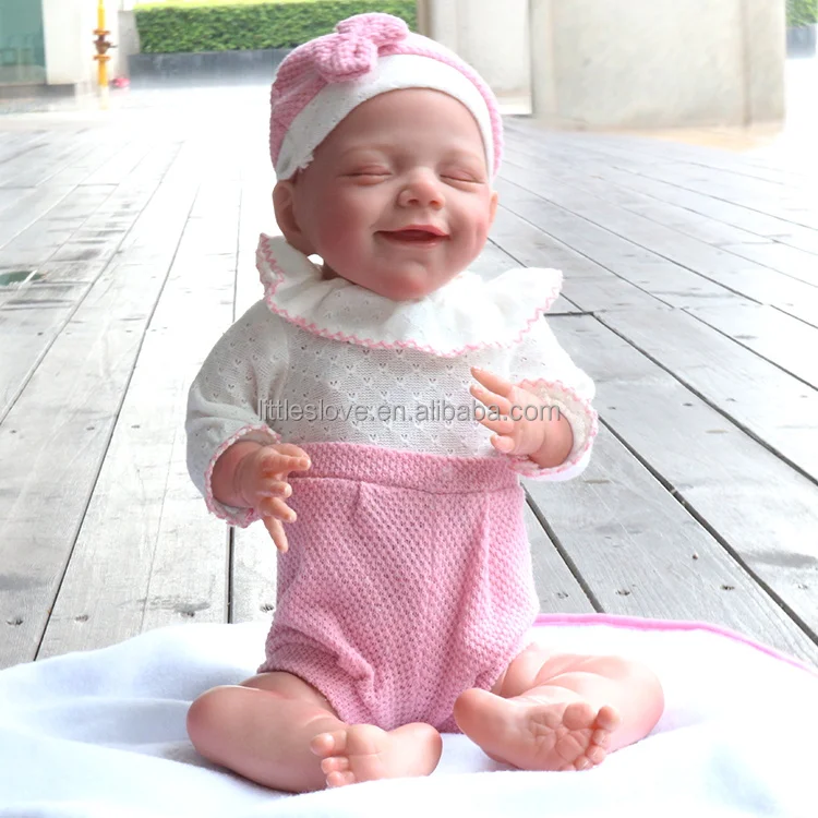 Manufacturers Custom 43cm Soft Vinyl Silicone Realistic Reborn Bebe Dolls Realistic Baby Lifelike Newborn Baby Sleeping Eyes