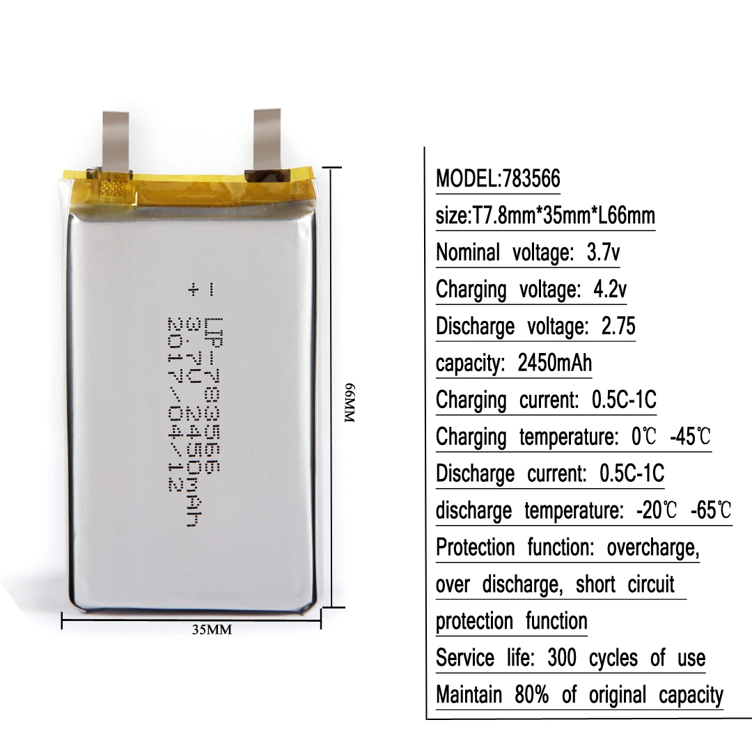 lipo batteries 3783566 2450mah 2000mamah 2500mah Tablet PC 3.7v rechargeable lipo battery lithium ithium ion batteries