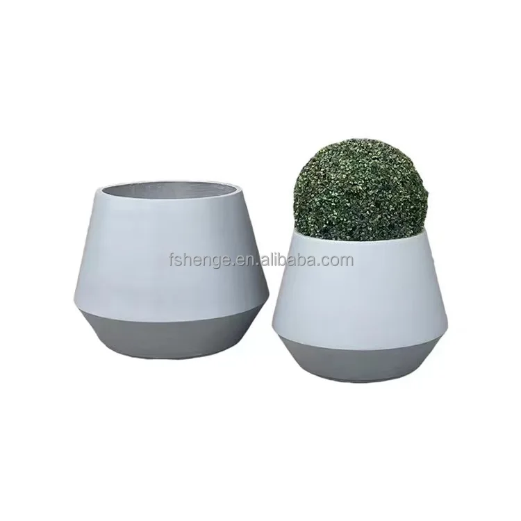 Modern outdoor concrete large planter molds cement clay pot fiberglass pots for plants