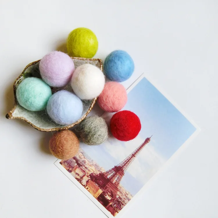DIY 1cm 2cm 2.5cm 3cm 4cm  wool  felt balls for crafts christmas decoration