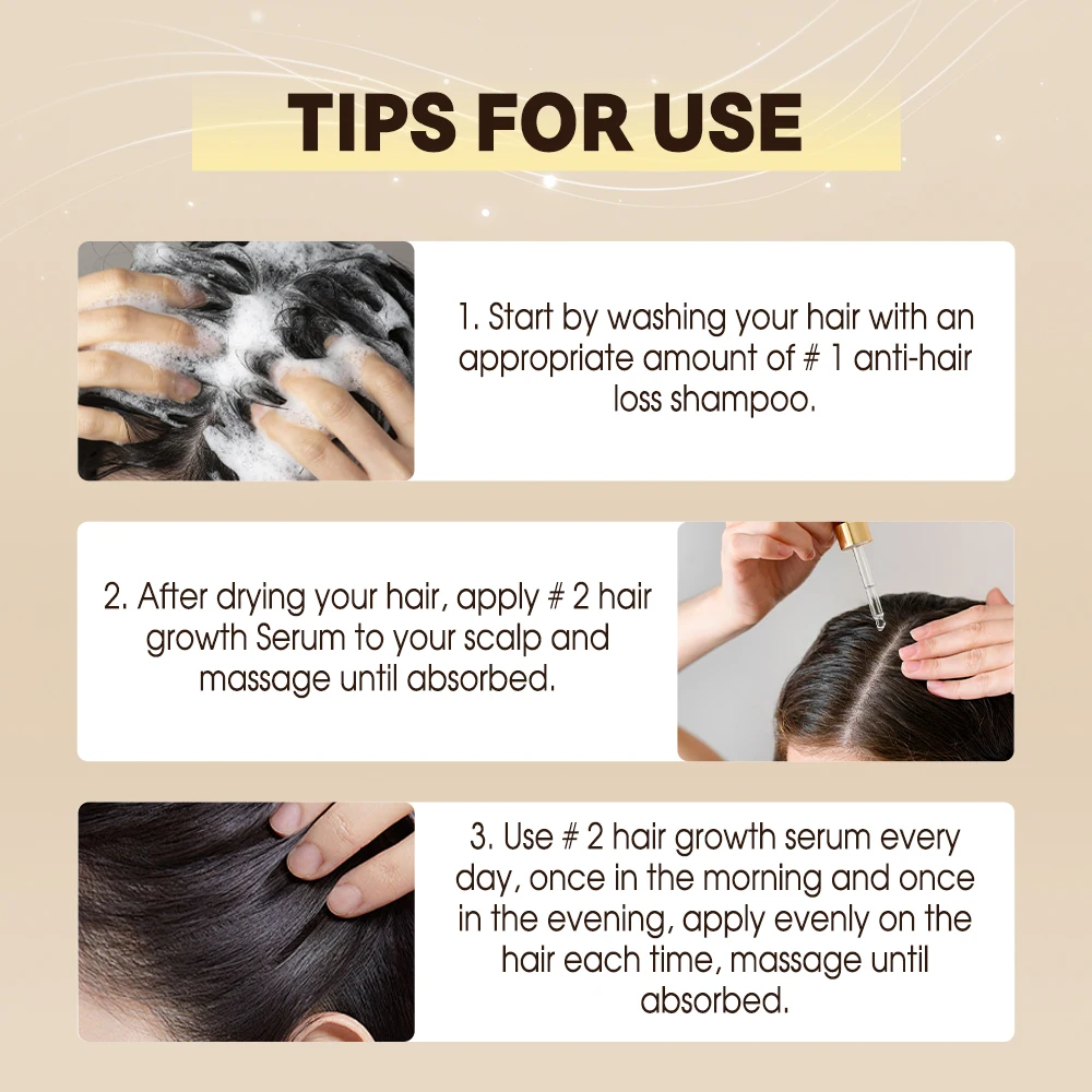 OEM Save Hair Seam Welcome Test Sample Hair Care Set Regrowth Anti LOSS Shampoo And Hair Growth Serum