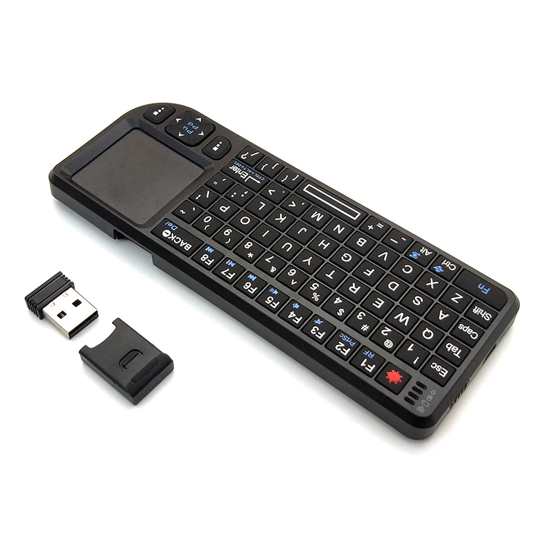 С подсветкой 7 цветов A8 мини беспроводная клавиатура (батарея в комплект не входит) 2,4 ГГц английский, испанский Air Mouse с сенсорной панелью пульт дистанционного управления для Android TV Box