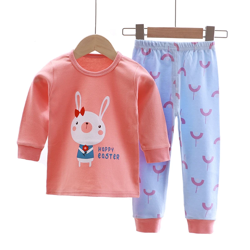 colorful Infant home wear two sets of pajama pants for children