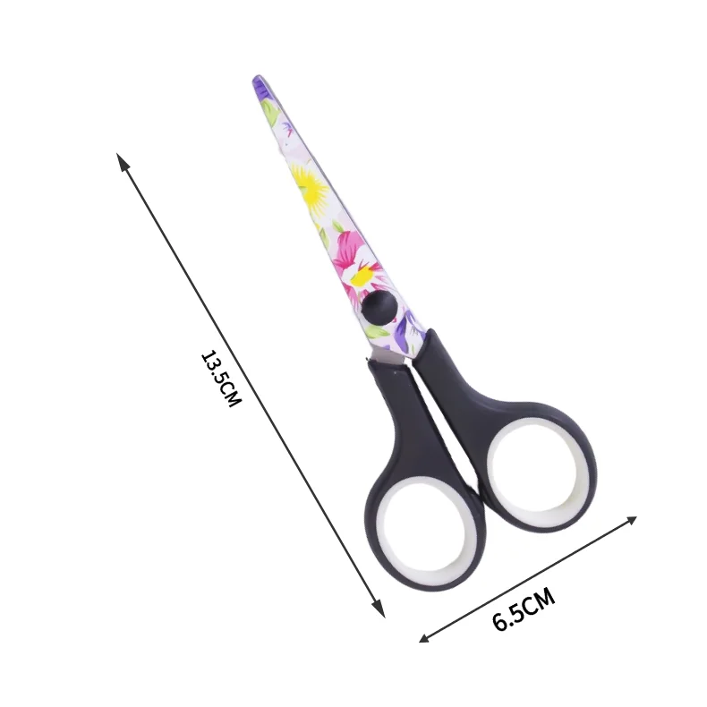 Scissors Set of 2 Soft Rubber Grip Handle Right Handed Scissors Suitable for School Office and Family Daily Use