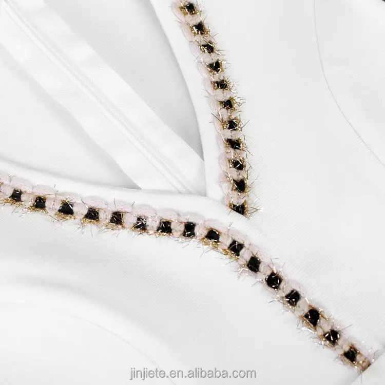 Custom Verano Rivet Sleeveless Formal Cocktail Dresses Vestidos De Fiesta Vestidos Dama De Honor Mini White Bandages Dresses