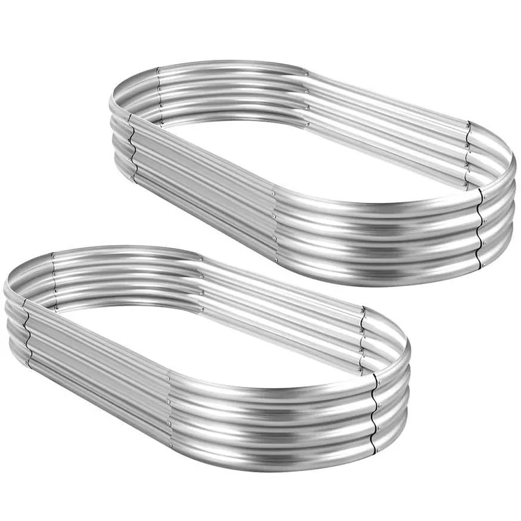 galvanized steel metal oval customized color raised garden beds