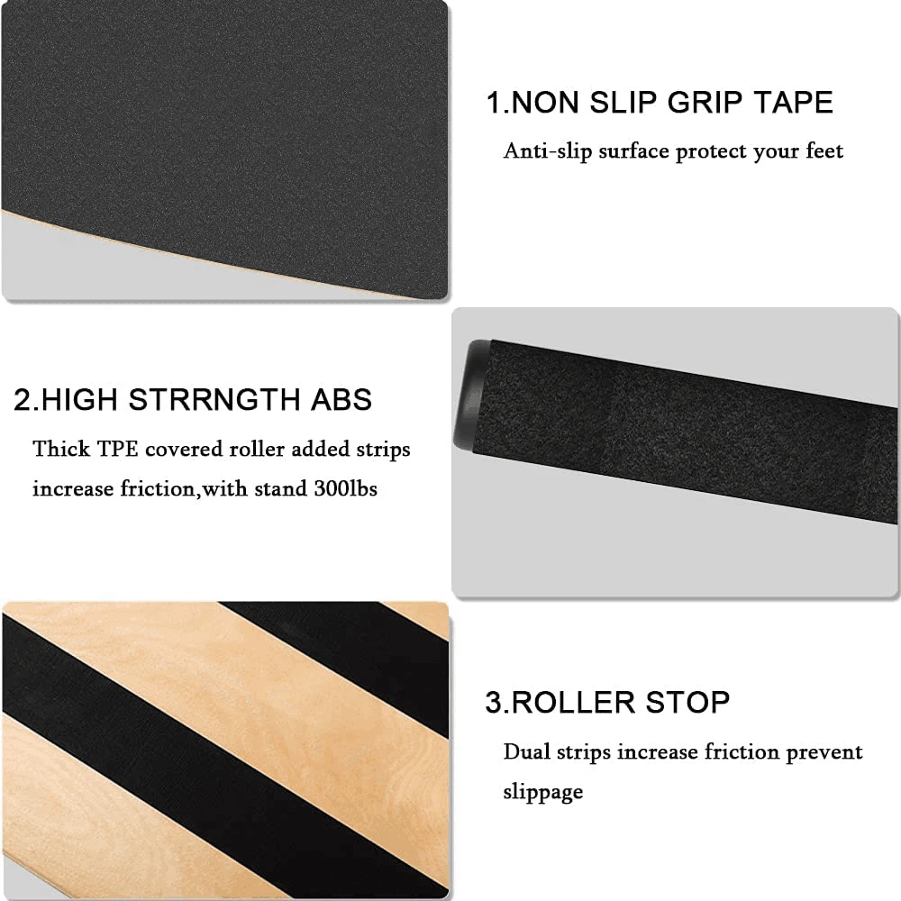 Hot Selling Custom Wooden Wobble Balance Board Stability Trainer Non Slip Surface Balance Board with Cork Roller