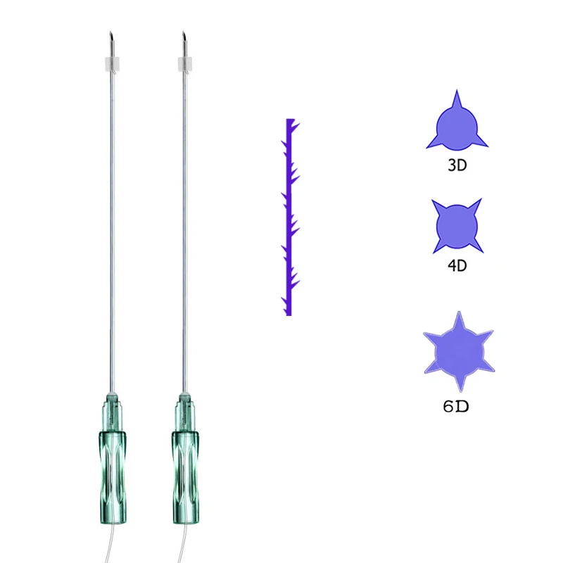 Long Lasting Arm Lifting Hilos Tensores Pdo Cog Barbed Thread Blunt W Cannula 3D Cog Pdo Threads Lift
