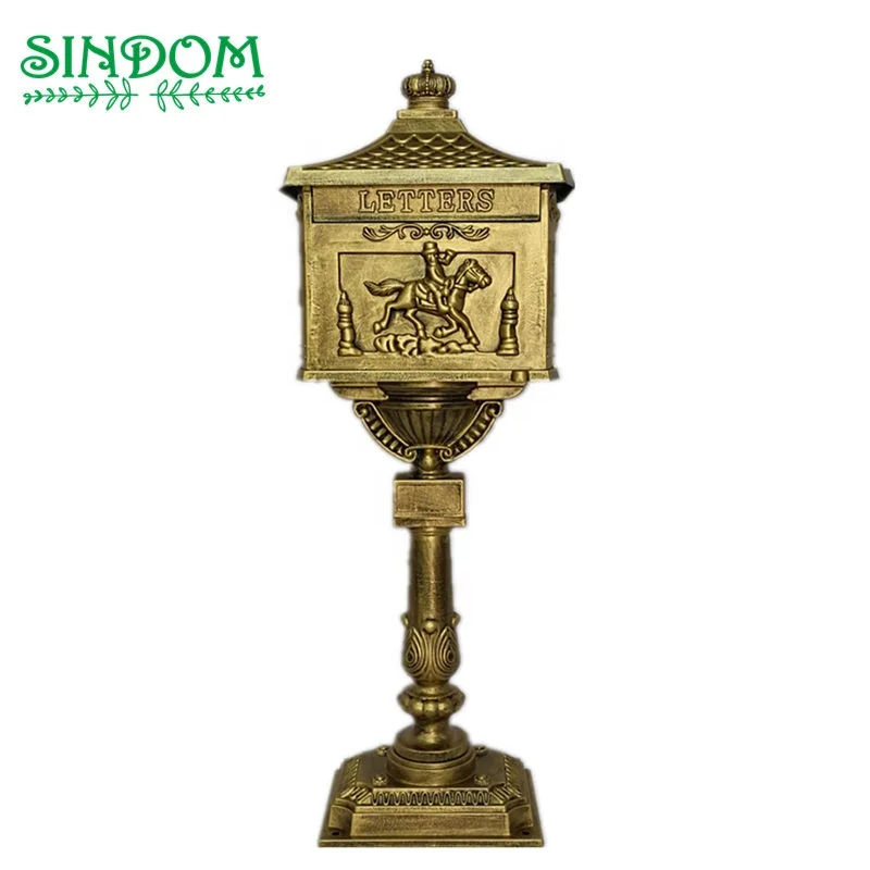 Hot Selling Garden Aluminum Standing Post Mail Box for Houses