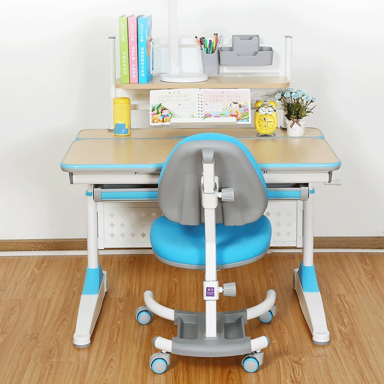 Growing  kids study table workstation home student drawing table set