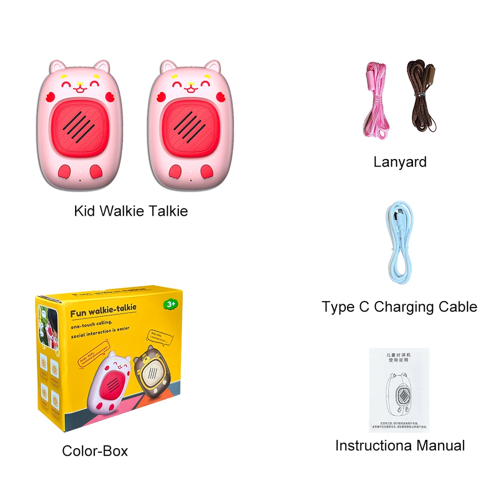 Kid Walkie Talkie Toys 2PCS Handheld Walkie Talkie Waterproof  500M Mini Interphone