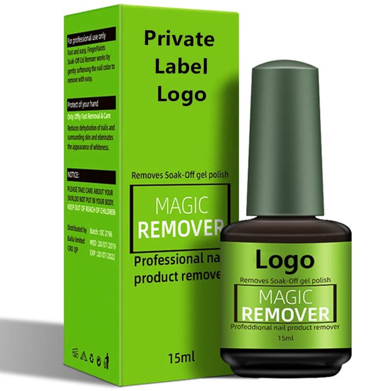 AS Private Label Harmless 15ml Magic Gel Remover Easy Apply Uv Gel  Custom Logo Nail Polish Gel Remover for Wholesale