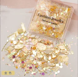 3 Color Nail Crystal Diamond Galaxy Powder Super Thin Shell Powder Glitter Nail Accessories Mixed Box Decorations