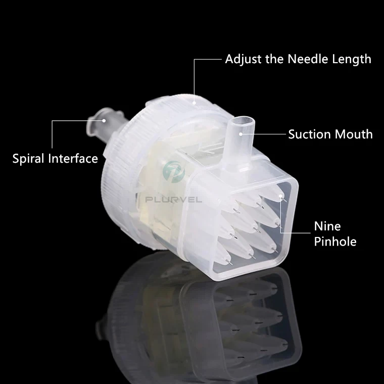 9 контактов, винтовая многоигла для инжектора, пистолет для мезотерапии под давлением, пистолет для мезотерапии с маркировкой CE, медицинское использование, мезотерапия