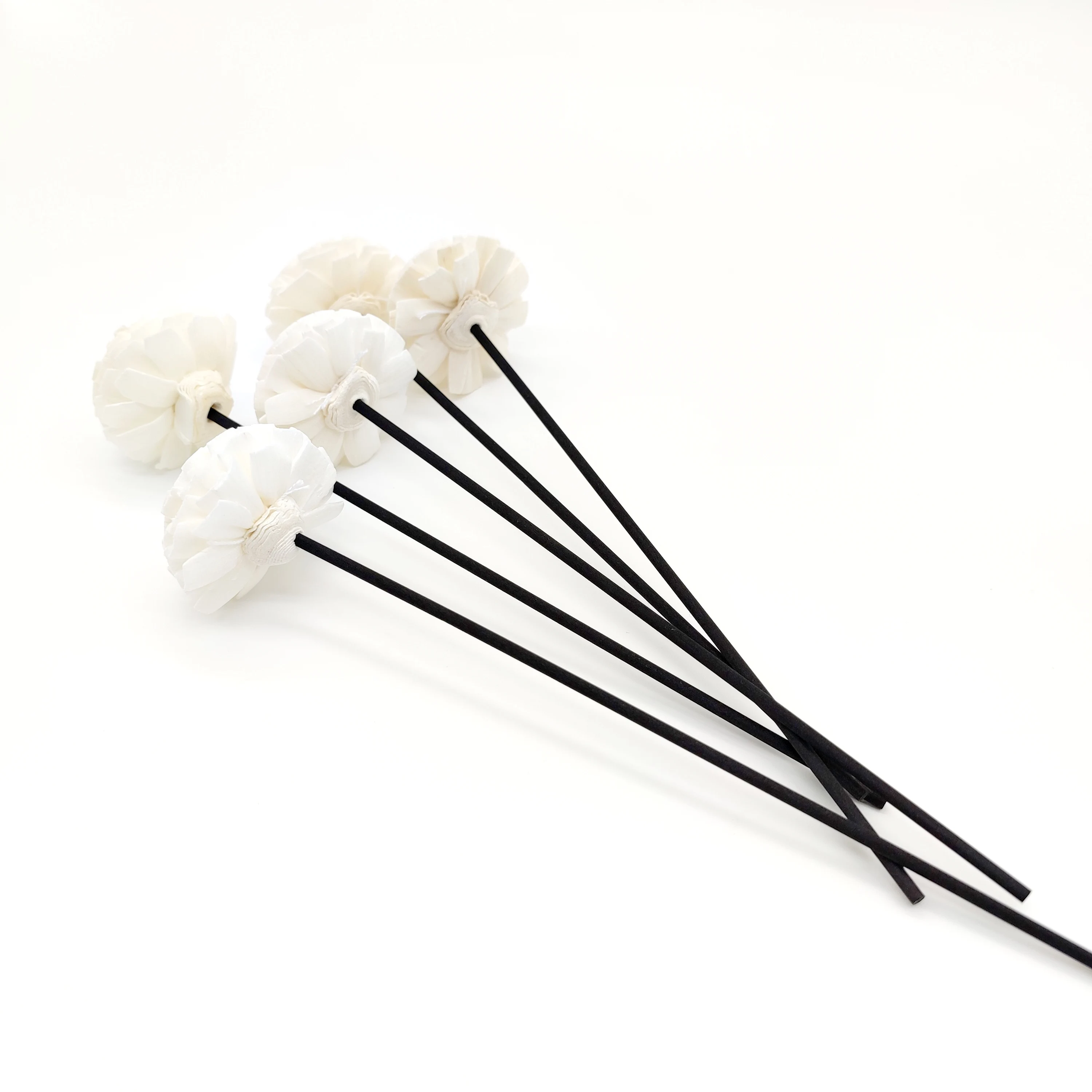 2024 New Products Hot Sale Natural White Sola Flower with Cotton Ropes Reed diffuser Flower stick