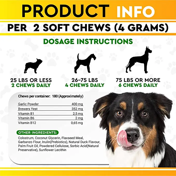 Amazon Hot Item Dogs Flea and Tick Prevention Natural Flea and Tick Supplement for Pet Health Care Pest Defense Safe