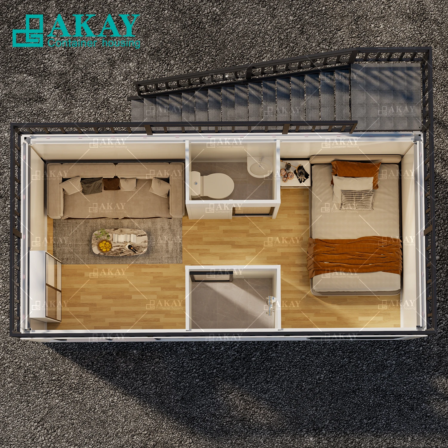 New Modern White Wave Tiny Home Modular Prefabricated Homes Prefab Houses with Terrace Detachable Container House