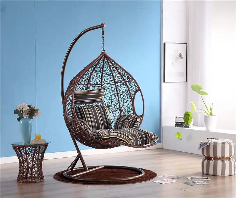 
 Удобные уличные подвесные стулья хорошего качества, Ротанговые качели, плетеные стулья для патио с педалью, для гостиной, сада, детей  