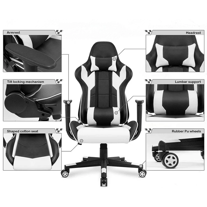Cheap Price Custom Deals PU Leather Scorpion Pro Black and Red Office Gamer Gaming Chair for Computer PC Game