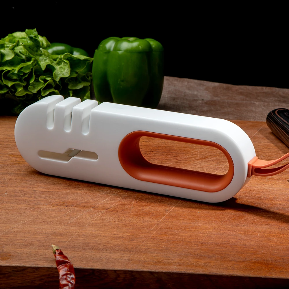 Kitchen Manual Knife Sharpener Diamond Ceramic Knife Scissors Sharpening Machine Portable 4 in 1 Sharpener for Knives