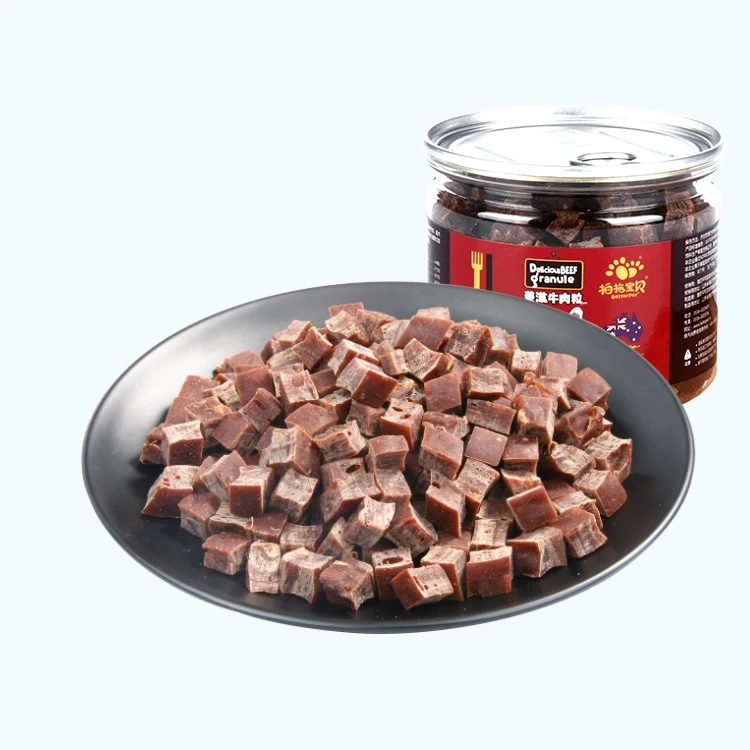 High Quality Jerky Beef Granules Pet Teeth Snacks Beef Granules