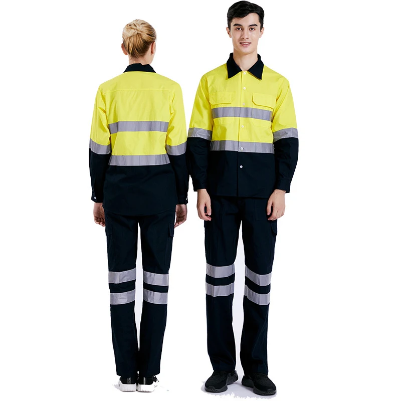 New Design 100% Pure Cotton Security Uniforms Customized Work Clothes With Two Pieces
