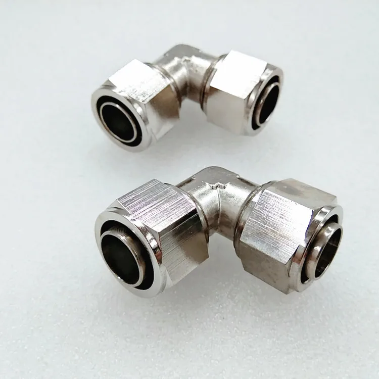 Hot-sale Product Copper Right Angle Elbow Push In Connector Air Line Fitting Pneumatic