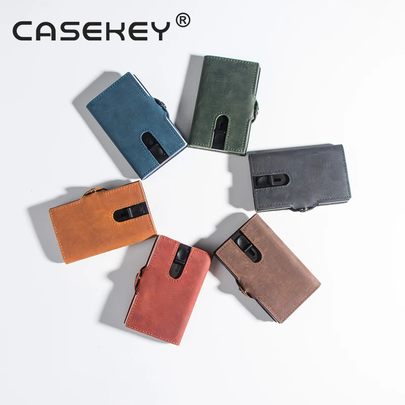  Индивидуальный кошелек Casekey для визиток кредитных карт мужчин на молнии монет чехол удостоверения