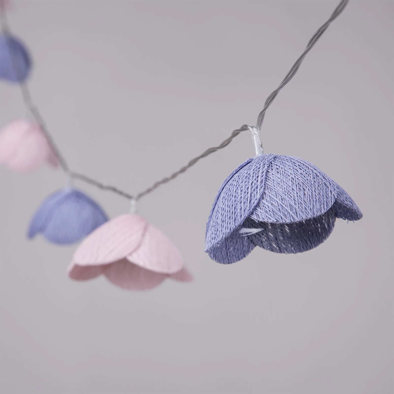 Multi Color Gauze Flower Holiday Decoration Lantern String Lights for Outdoor Patio Decorative