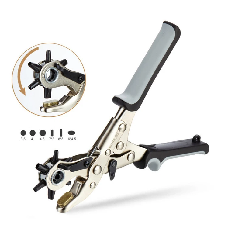 240mm Muli-shape DIY Hole Puncher Steel Saving Power for Leather Cutting 6 Sizes Hole Puncher Hole Puncher Heavy Duty Punch