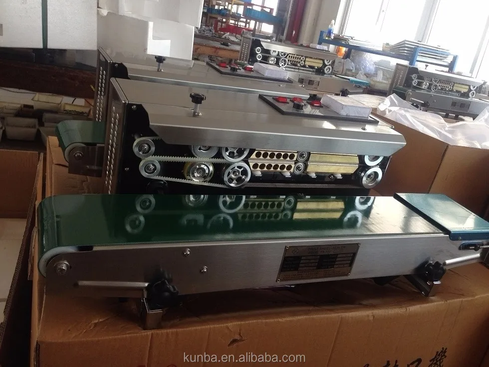 KUNBA SF-150w  Horizontal Table Type Continuous Plastic Bag Band Sealing Machine bag sewing machine plastic bag closing machine