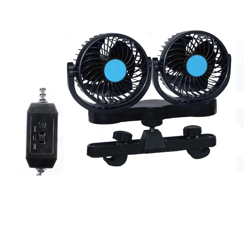 chair back 12v 24v vehicle fan universal double head car cooling fan