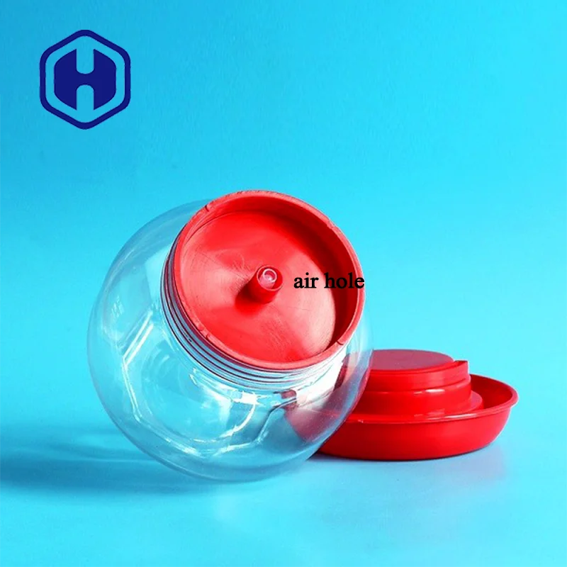 500ml preserved vegetable fruits packing plastic pickle jars with air hole screw lid