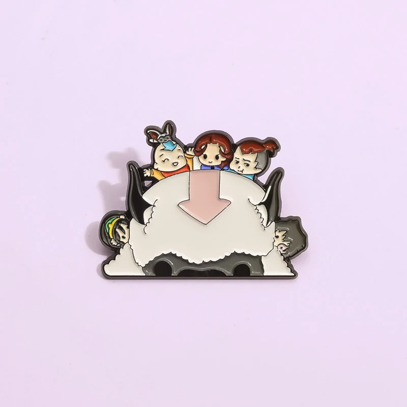 Anime Boy Buffalo Enamel Pins Custom TV Series Brooches Lapel Badges Cartoon Funny Jewelry Gift for Fans Friends