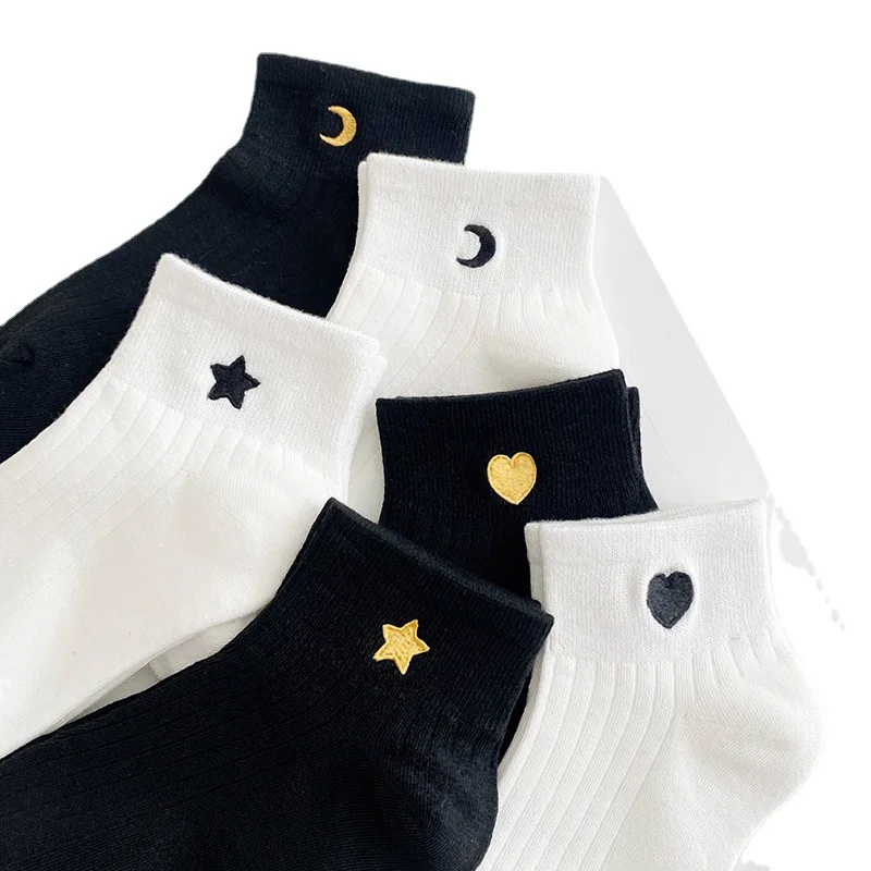 2024 Custom Logo Solid Color Acrylic Eco-friendly Socks Men Women Casual Spring Crew Socks